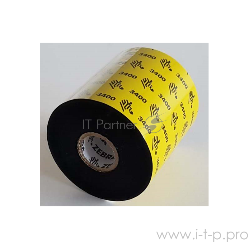 Термотрансферная лента (риббон) Wax/Resin Ribbon, 156mmx450m, 3400 High Performance, 25mm core, 6/box