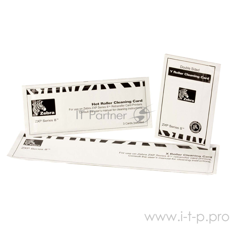 Чистящий комплект Cleaning card kit Zebra ZXP Series 8 (includes 12- X & Y roller cleaning cards 5,000 prints/card & 3-Hot roller cleaning cards - 20,000 prints/card)