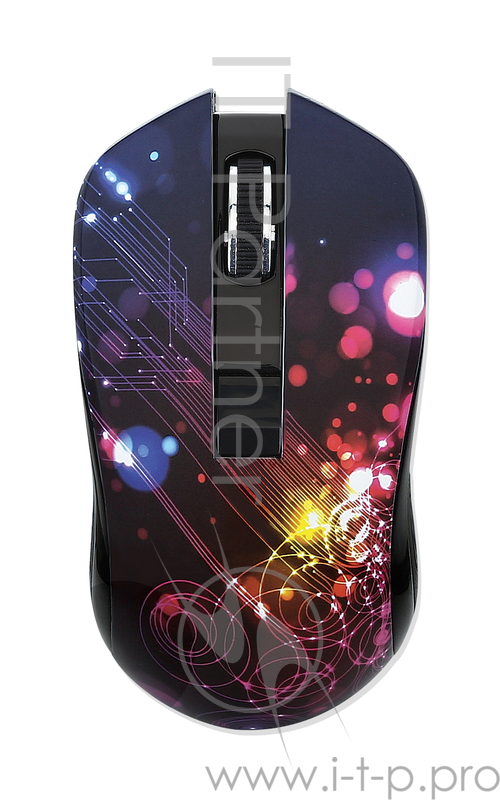 Мышь QUMO Fractal M25, беспроводная, 3 кнопки, офис