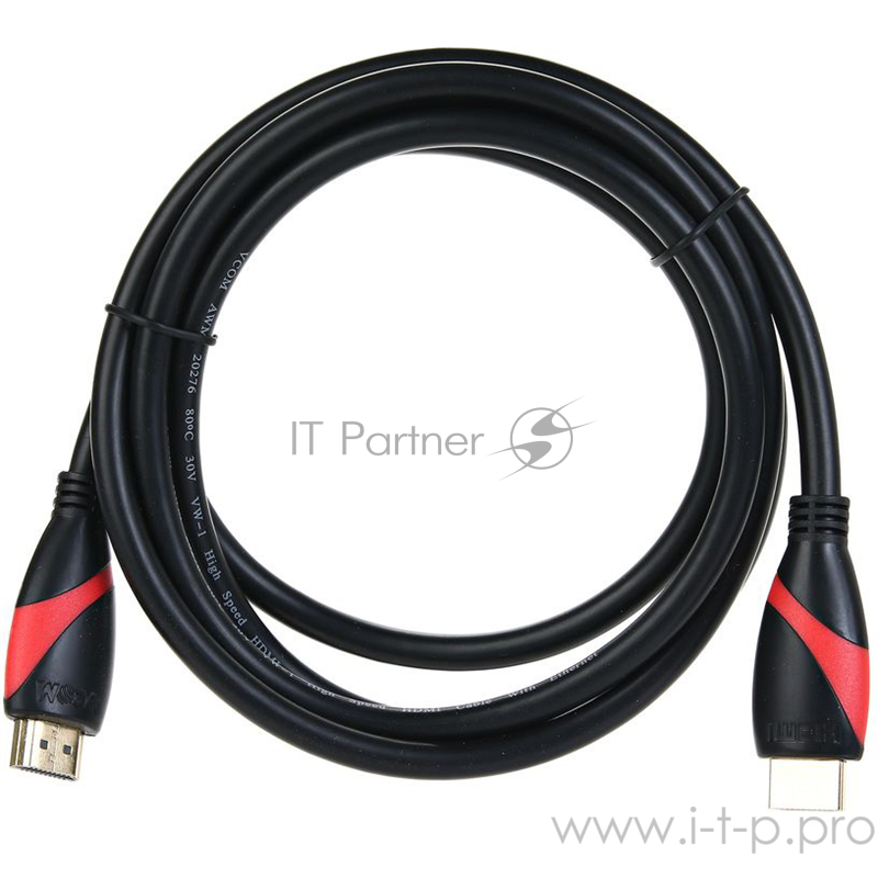 Кабель HDMI 19M/M ver. 2.0 black red, 1.8m VCOM <CG525-R-1.8> Кабель HDMI 19M/M ver. 2.0 black red, 1.8m VCOM <CG525-R-1.8>