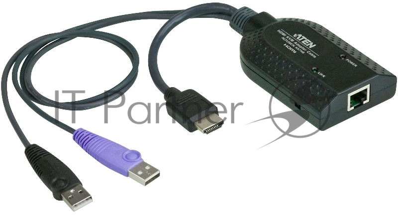 Модуль удлинителя, HDMI+KBD+MOUSE USB, 50 метр., для подкл. комплекта перключат. KN2124v/2140v/4124v/4140v/2116 KM0532/0932/0032, макс.разреш. 1600х1200, RJ45+HD-DP+USB A-тип, Female+2xMale, без Б.П., (DDC2B) HDMI USB Virtual Media K