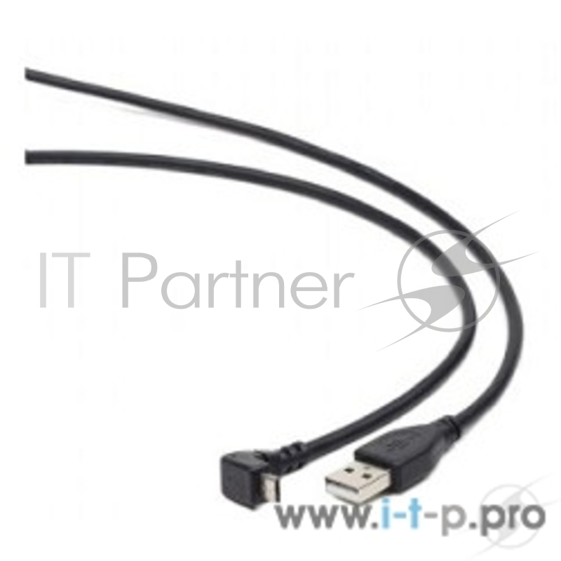 Кабель Gembird/Cablexpert Pro CCP-mUSB2-AMBM90-6, AM/microBM 5P, 1,8м, угловой, экран, черный