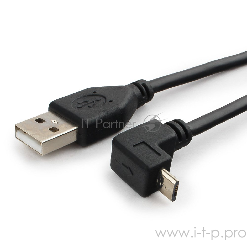 Кабель Gembird/Cablexpert Pro CCP-mUSB2-AMBM90-6, AM/microBM 5P, 1,8м, угловой, экран, черный