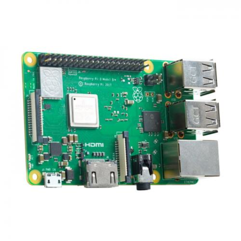 Raspberry Pi 3 Model B+ Retail, 1GB RAM, Cortex-A53 (ARMv8) 64-bit SoC @ 1.4GHz Broadcom BCM2837B0 CPU, WiFi, Bluetooth, 40-pin extended GPIO, 4x USB 2.0, HDMI, CSI camera port, DSI displ.port, MicroSD port (137-3331) , (БП и корпус покупается отдель