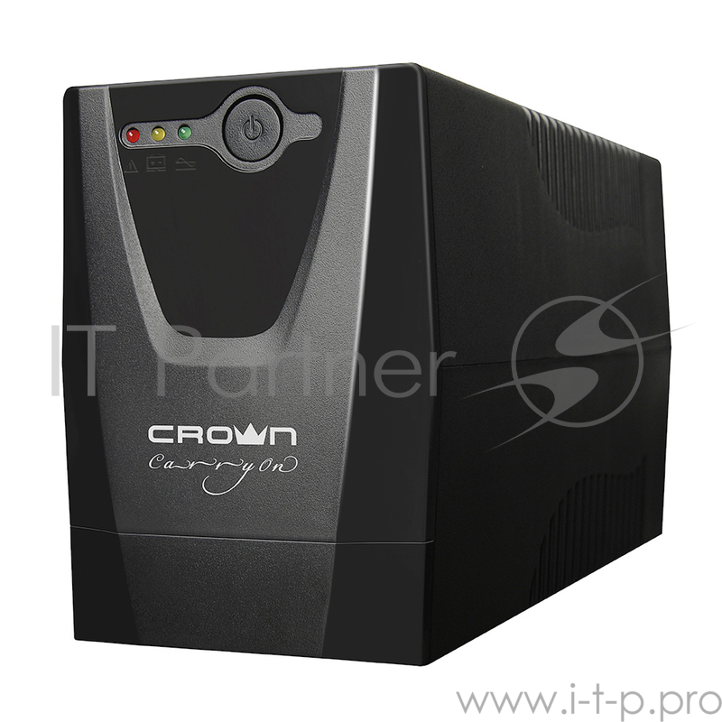 ИБП Crown CMU-650X (600ВА/300 Вт Off-Line 1хEuro+1хIEC-320 резервным питанием и фильтрацией 12V/7AH х 1 пластик)