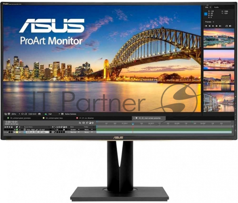 Монитор ASUS 32 ProArt PA329C IPS LED 4K, 3840x2160, 5ms, 600cd/m2, 178°/178°, 100Mln:1, HDMI*3, DP, USB-Hub, USB-C, HDR10, Апп. калибровка, колонки, Tilt, Swivel, Pivot, HAS, VESA, Black, 90LM02CC-B02370