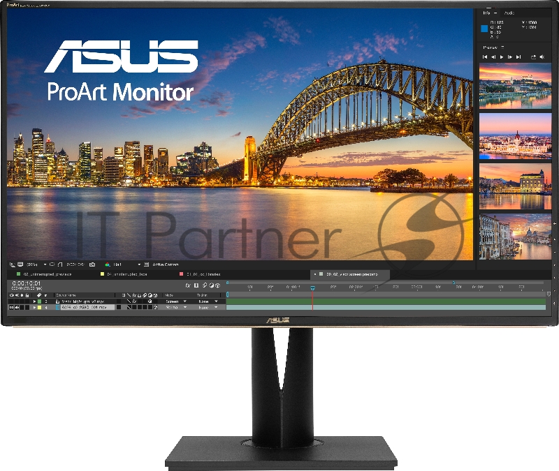 Монитор ASUS 32 ProArt PA329C IPS LED 4K, 3840x2160, 5ms, 600cd/m2, 178°/178°, 100Mln:1, HDMI*3, DP, USB-Hub, USB-C, HDR10, Апп. калибровка, колонки, Tilt, Swivel, Pivot, HAS, VESA, Black, 90LM02CC-B02370