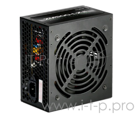 Блок питания Zalman ZM500-LXII <600W, (20+4+4+4) pin, 2x(6+2) pin, 6xSATA, 3xMolex, 12 см, кабель питания, 84%, Active P