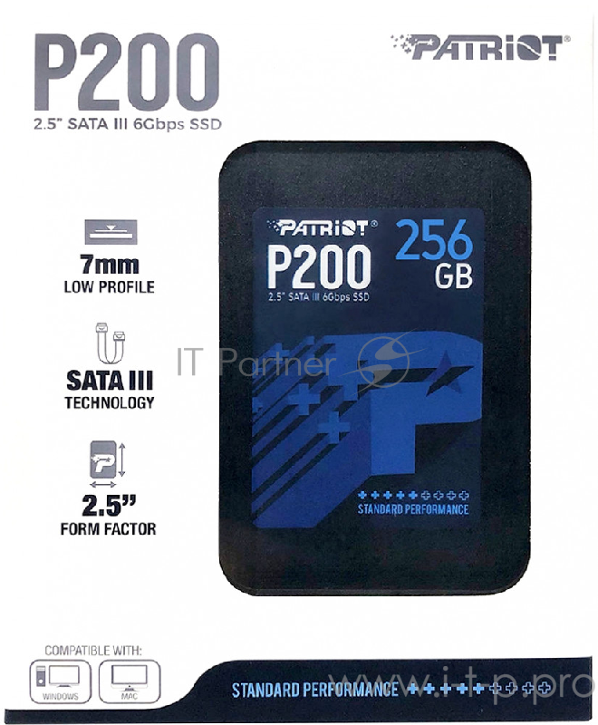 SSD жесткий диск SATA2.5 256GB P200 P200S256G25 PATRIOT