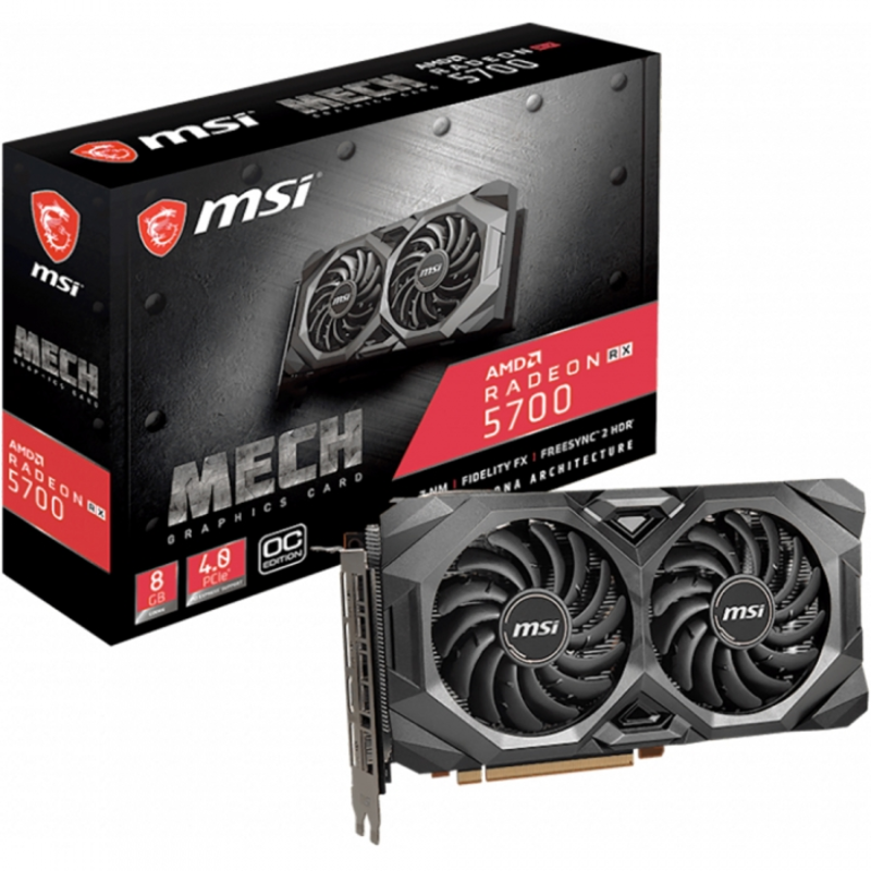 Видеокарта PCIE16 RX 5700 XT 8GB RX 5700 XT MECH OC MSI