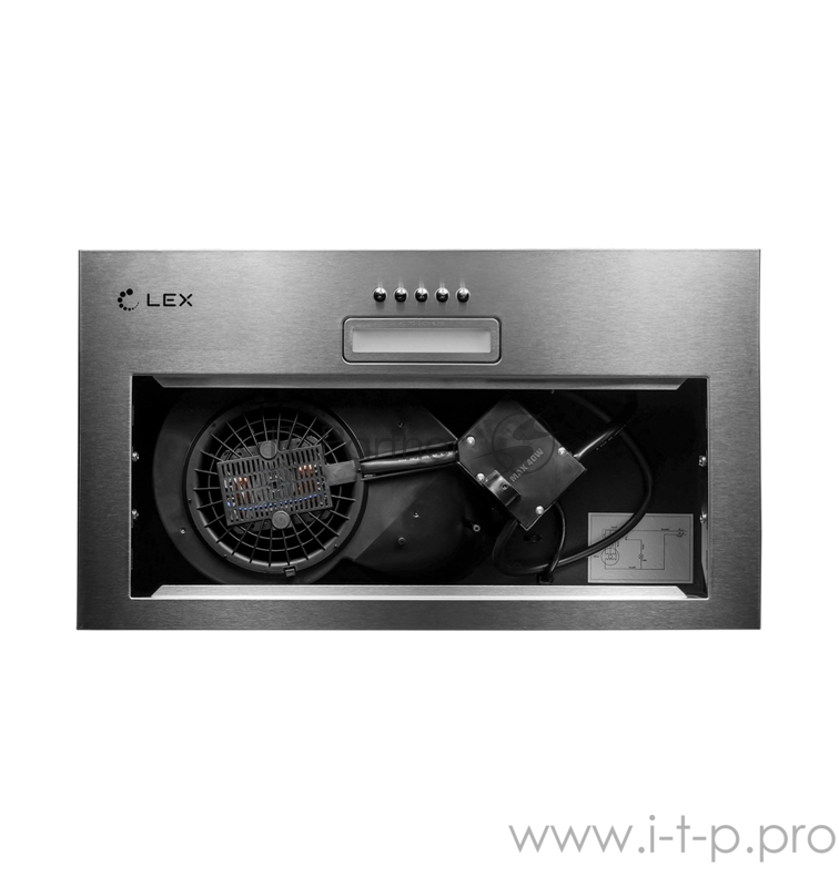 Вытяжка встраиваемая Lex GS Bloc LIGHT 600 INOX нержавеющая сталь управление: кнопочное (1 мотор)