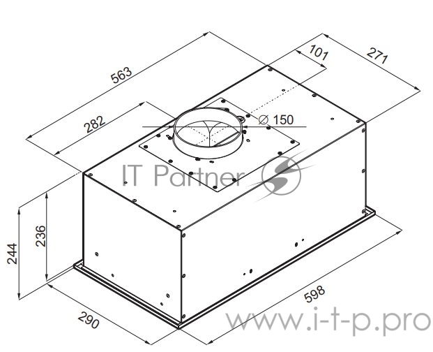 Вытяжка встраиваемая Maunfeld Crosby Power 60 белый управление: кнопочное (1 мотор)