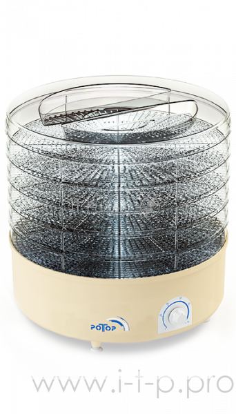 Сушилка для овощей и фруктов Ротор СШ-002-06, 5 ПРОЗРАЧНЫХ поддонов, гофротара