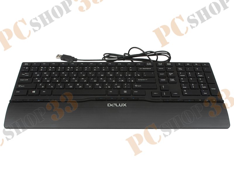 Клавиатура Delux K1882, 103+15кн., черный (USB)