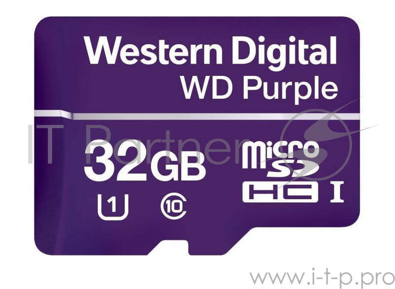Карта памяти 32ГБ Western Digital Purple WDD032G1P0A microSD HC UHS-I
