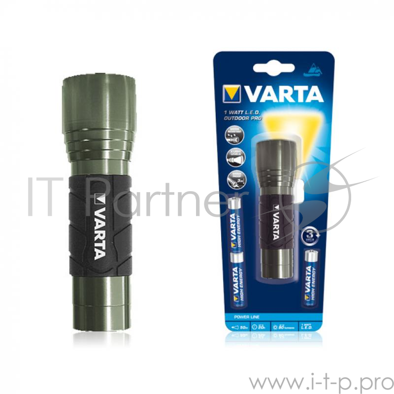 Фонарь VARTA 1 W LED OUTDOOR PRO 3AAA/LR03