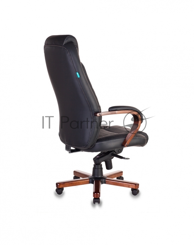 Кресло руководителя Бюрократ T-9923MAHOGANY/BLACK черный кожа крестовина дерево