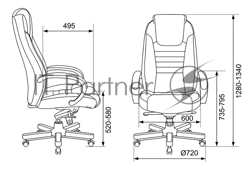 Кресло руководителя Бюрократ T-9923MAHOGANY/BLACK черный кожа крестовина дерево