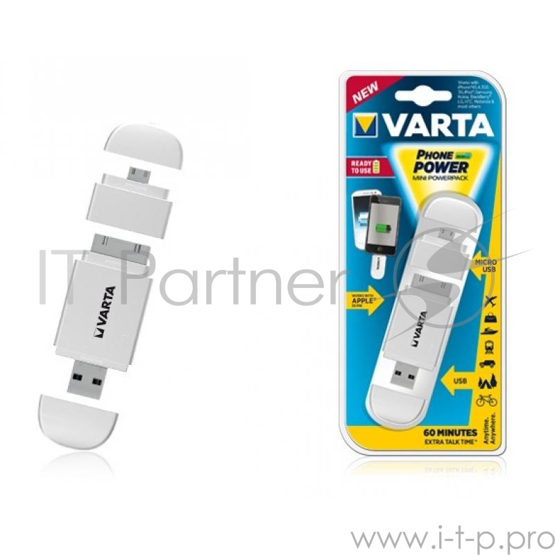Внешний аккумулятор VARTA Mini Powerpack белый