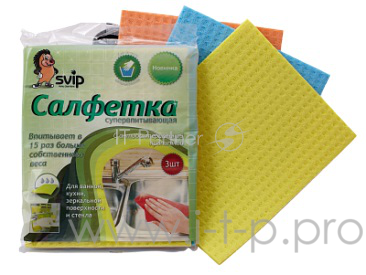 Салфетки SVIP SV3771 влаговпитывающие 3 шт. (уп-ка 36шт)