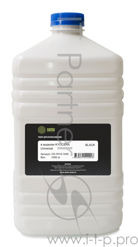 Тонер Cactus CS-TKY2-1000 черный флакон 1000гр. для принтера Kyocera Universal toner