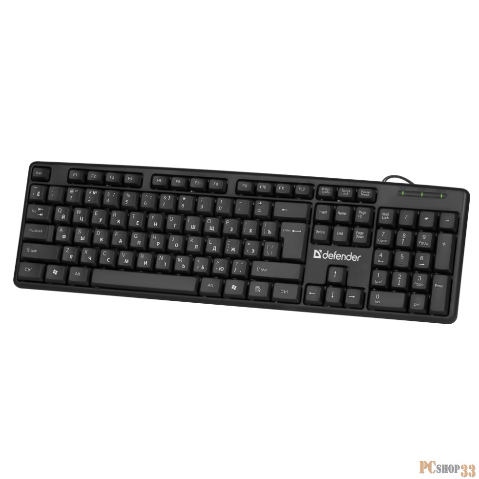 Клавиатура Defender HB-520 Element 45520, 104+3кн., черный (PS/2)