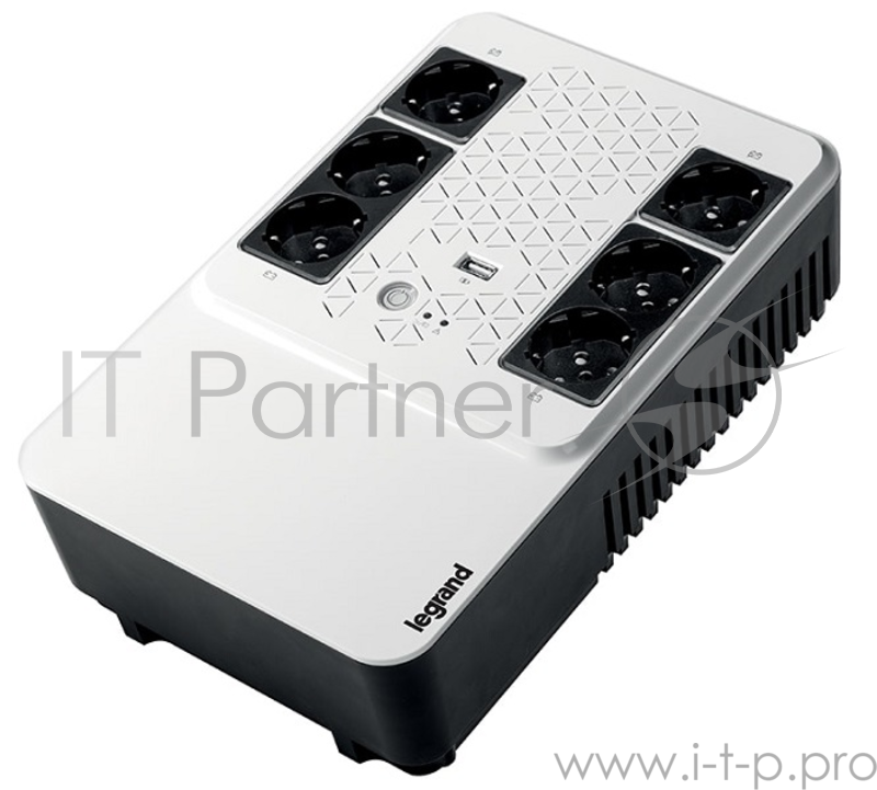 ИБП Legrand Keor Multiplug 600VA/360W, 6xSchuko outlets(3 Surge & 3 batt.), USB charger