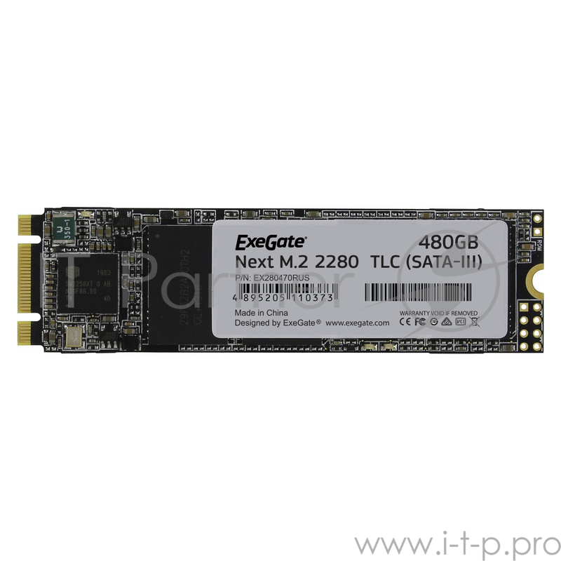 Накопитель SSD ExeGate Next 480 Gb M.2 2280 TLC (SATA-III)