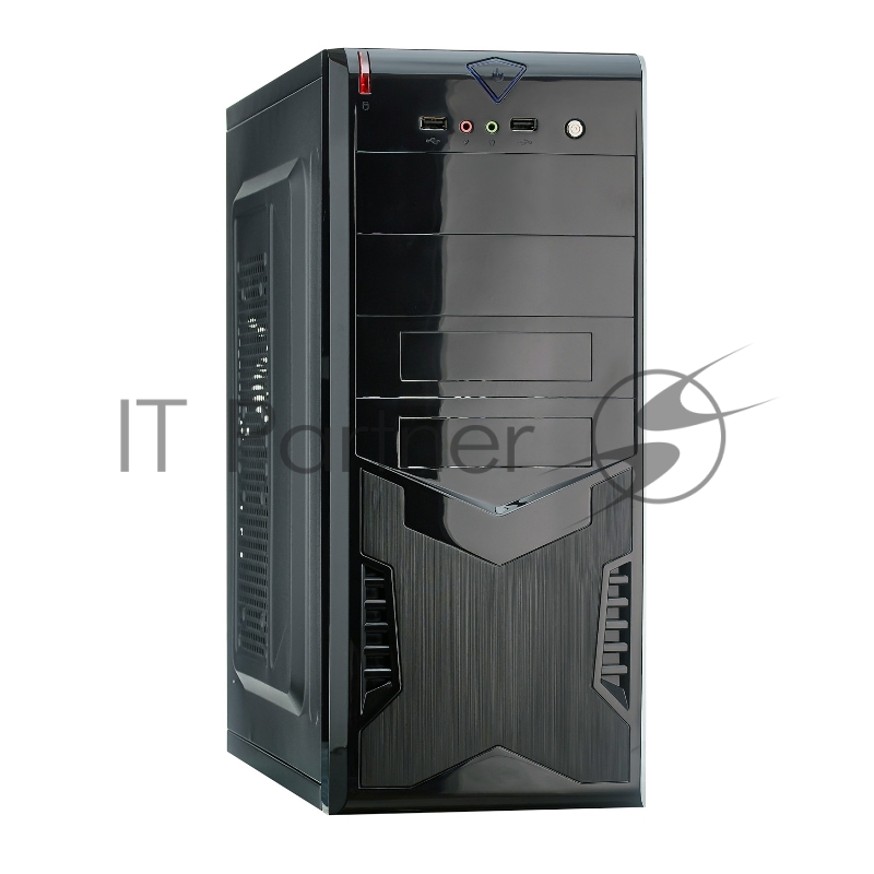 Exegate EX280387RUS Корпус Miditower Exegate CP-604 Black, ATX, <CP400W, 80mm>, 2*USB, Audio