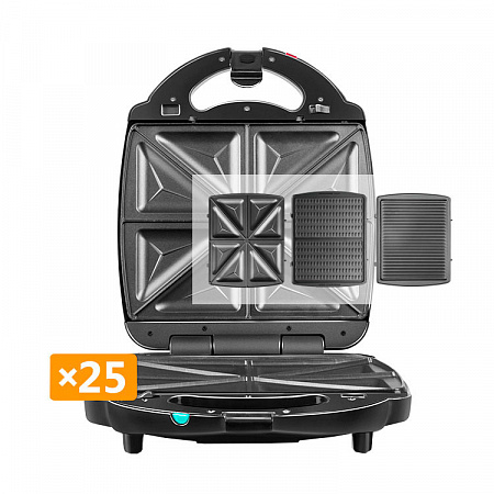 Бутербродница REDMOND RMB-M716/3 (чёрный/сталь) REDMOND RMB-M716/3 (Черный/сталь)Мультипекарь мощность 1400 Вт механическое управление материал корпуса: металл и пластик панель для сэндвичей, панель-гриль, панель для тонких вафель число режимов: 1