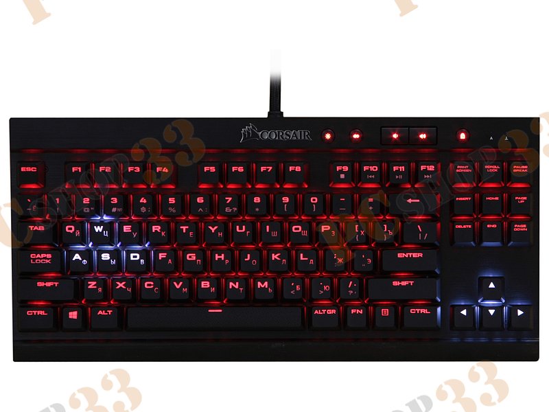 Клавиатура Corsair K65 RGB Rapidfire CH-9110014-RU, подсветка, черный (USB2.0)