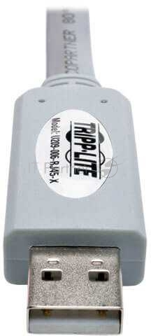Кабель Tripplite PIMF cat5E 1.8м серый RJ-45 (m)-USB (m)
