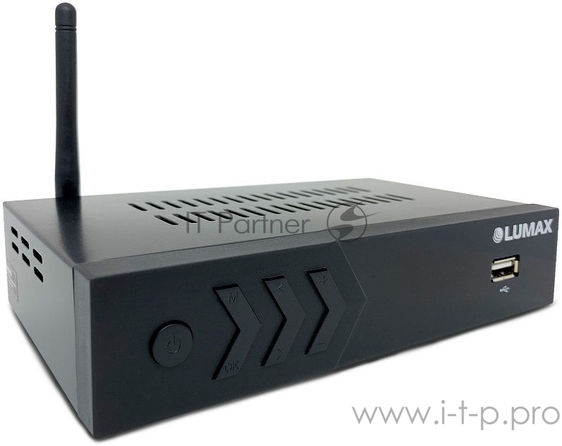 Приставка DVB-T2 LUMAX Приставка DVB-T2 LUMAX/ GX3235S, эфирный + кабельный, Металл, 7 кнопок, дисплей, USB, 3RCA, HDMI, внешний б/п, встроенный Wi-Fi адаптер, Кинозал LUMAX (более 500 фильмов)