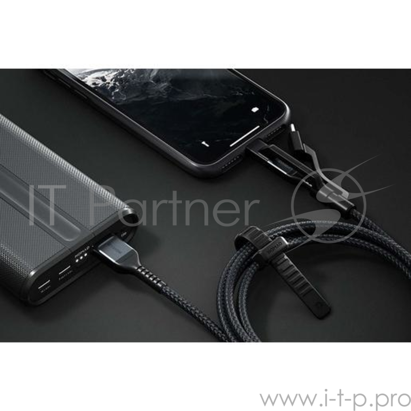 Кабель Nomad Universal Cable Kevlar, интерфейсы Lightning/USB-C/Micro-USB. Материал кевлар. Длина 1.5 м. Цвет чёрный.