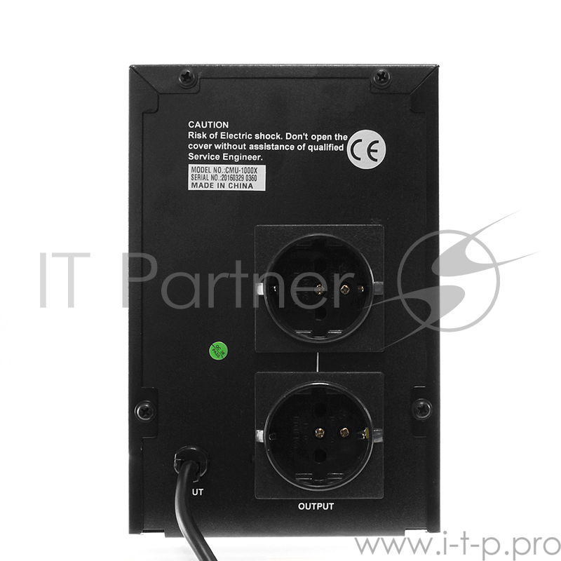 ИБП Crown CMU-1000X (1000VA/600w Off-Line 2 х Euro с резервным питанием и фильтрацией 12V7AH х 2 Металл)