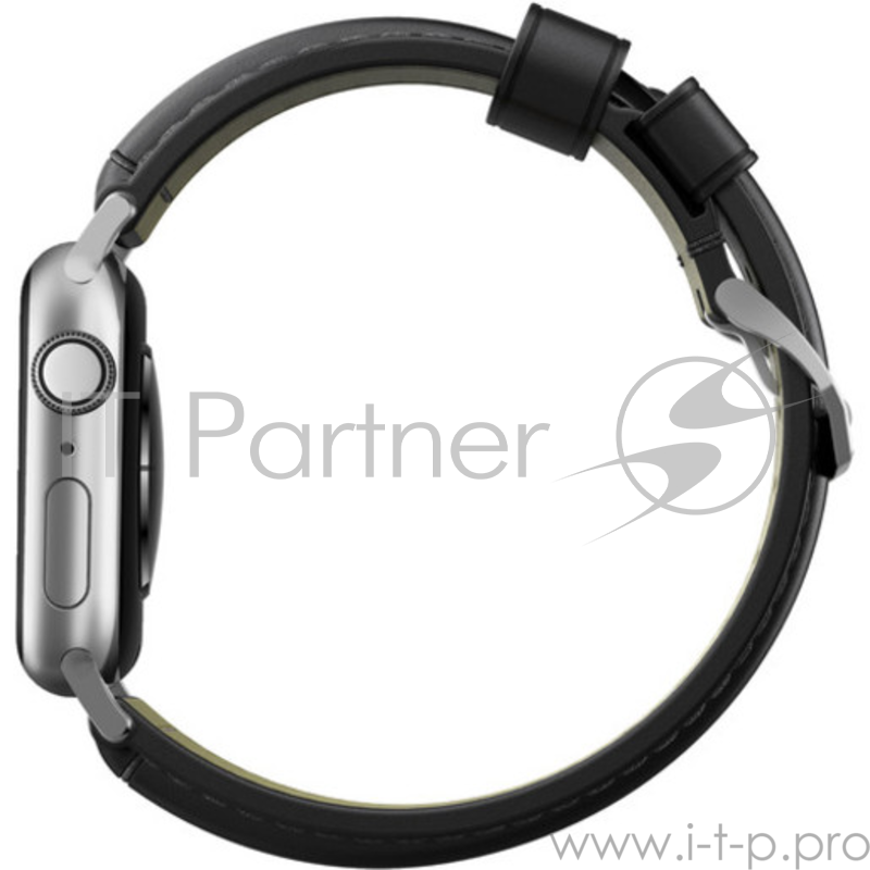 Ремешок Nomad Traditional Strap Shell Cordovan для Apple Watch 44mm/42mm. Материал кожа натуральная. Цвет ремешок черный, застежка серебряный.