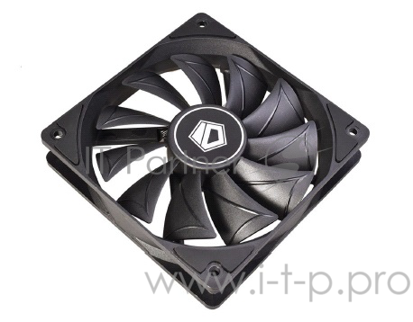 Вентилятор ID-COOLING XF-12025-SD-K 120x120x25мм (80шт./кор, PWM, Low Noise, резиновые углы, 700-1800об/мин, черная крыльчатка) BOX