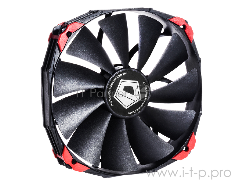 Вентилятор ID-COOLING NO-14025K 140x140x25мм (24шт./кор, PWM, Low Noise, резиновые углы, черный, 800-1600об/мин) BOX