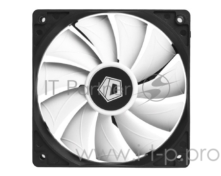 Вентилятор ID-COOLING XF-12025-SD-W 120x120x25мм (80шт./кор, PWM, Low Noise, резиновые углы, 700-1800об/мин, белая крыльчатка) BOX