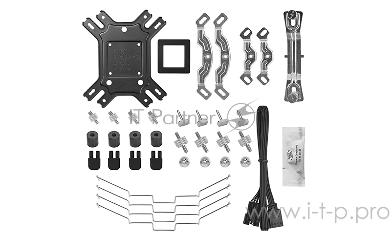 Кулер DEEPCOOL NEPTWIN RGB LGA2011/V3/1366/1156/55/51/50/ (8шт/кор,TDP 180W, PWM, DUAL FAN, DUAL Heatsink, RGB LED, 6 Heatpipe) RET