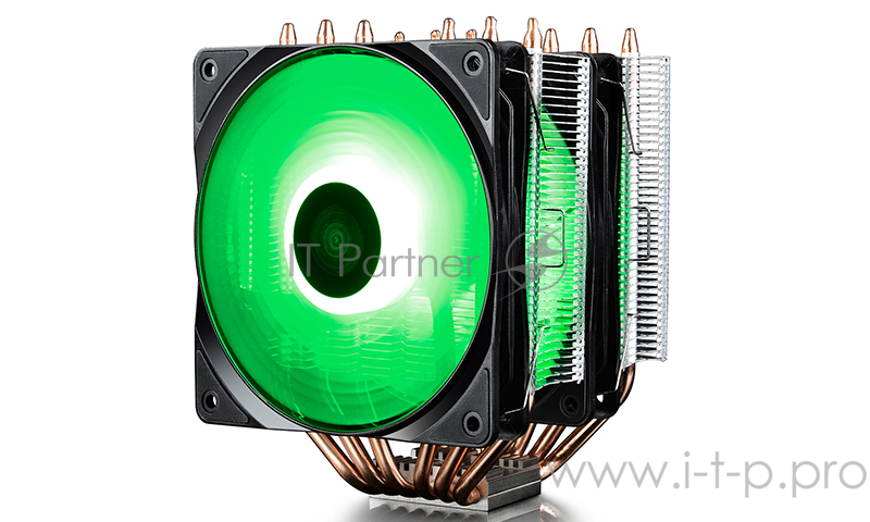 Кулер DEEPCOOL NEPTWIN RGB LGA2011/V3/1366/1156/55/51/50/ (8шт/кор,TDP 180W, PWM, DUAL FAN, DUAL Heatsink, RGB LED, 6 Heatpipe) RET