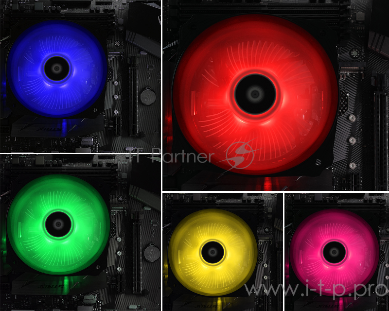 Кулер ID-COOLING DK-03 RGB PWM LGA1151/50/55/56/775/FM2/+/FM1 (36шт/кор, TDP 100W, PWM, RGB, FAN 120mm, MB 12V RGB SYNC) RET
