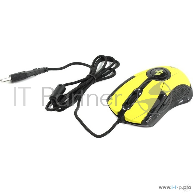 Клавиатуры, мыши Jet.A ARROW JA-GH35 Yellow USB {Проводная игровая мышь, 800/1200/1600/2400dpi, 6 кнопок, кабель 1.43м}