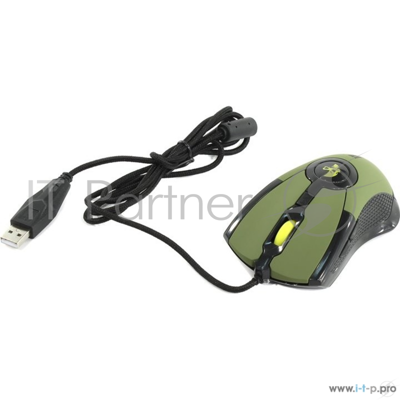 Клавиатуры, мыши Jet.A ARROW JA-GH35 Green USB {Проводная игровая мышь, 800/1200/1600/2400dpi, 6 кнопок, кабель 1.43м}