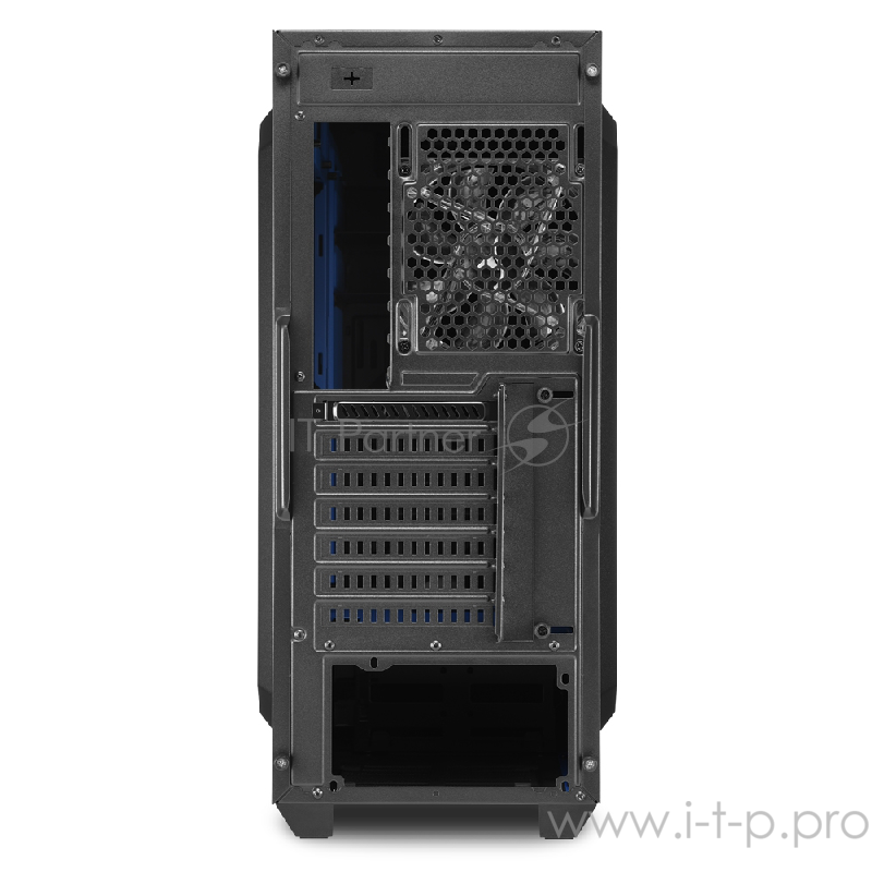 Sharkoon Shark SKILLER SGC1 Window blue led игровой корпус чёрный (ATX, акрил, fan 1x120 мм + 1x120 мм, 2xUSB 3.0, audio)