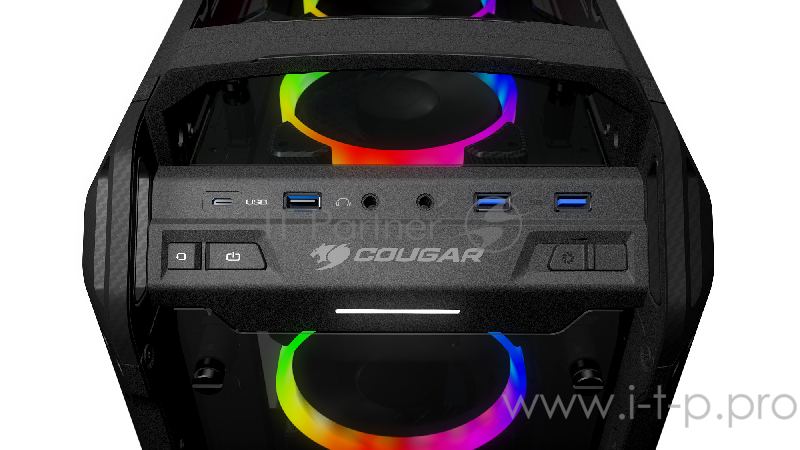 Корпус Cougar Panzer Evo RGB, без БП, Tempered Glass - All sides, чёрный, Full-Tower