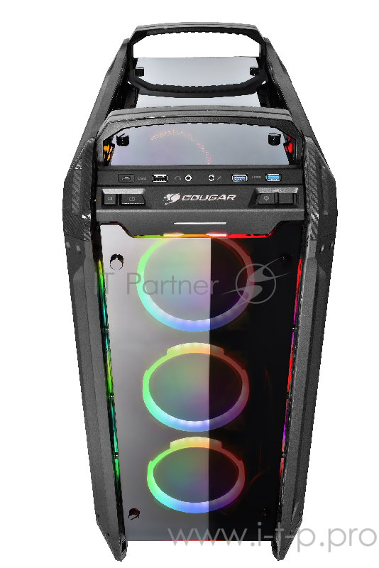 Корпус Cougar Panzer Evo RGB, без БП, Tempered Glass - All sides, чёрный, Full-Tower