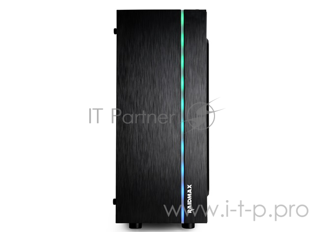 Корпус Raidmax BLAZAR, без БП, Addressable RGB strip, большое боковое окно, чёрный, ATX