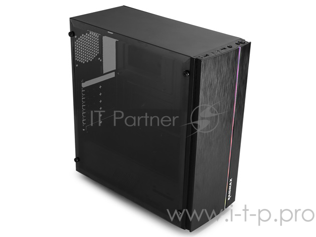 Корпус Raidmax BLAZAR, без БП, Addressable RGB strip, большое боковое окно, чёрный, ATX