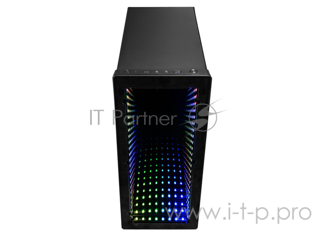 Корпус Raidmax GALAXY, без БП, Addressable RGB front panel, большое боковое окно, чёрный, ATX